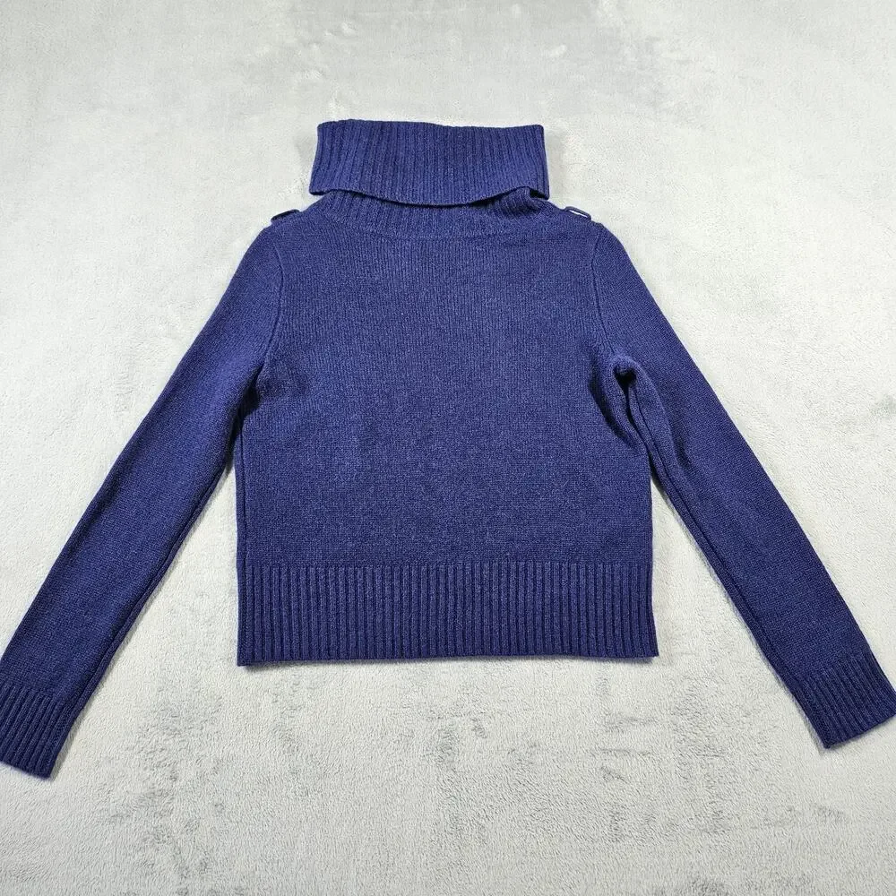 Antonio Melani Cashmere Turtleneck Sweater Womens XS Deep Navy Jumper Amelia